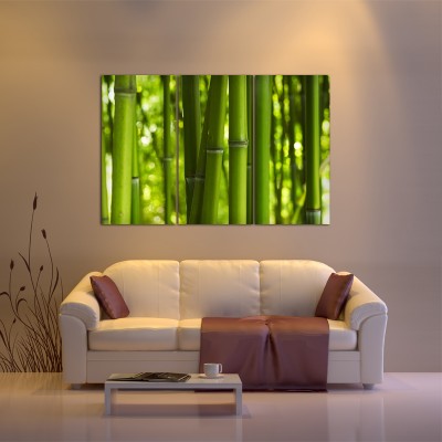 Obraz tryptyk z bambusami